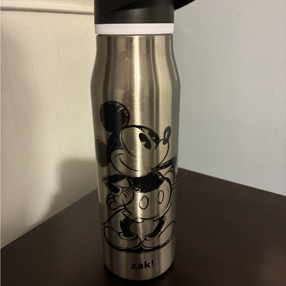 Zak! Designs Silver Mickey Mouse Water Bottle